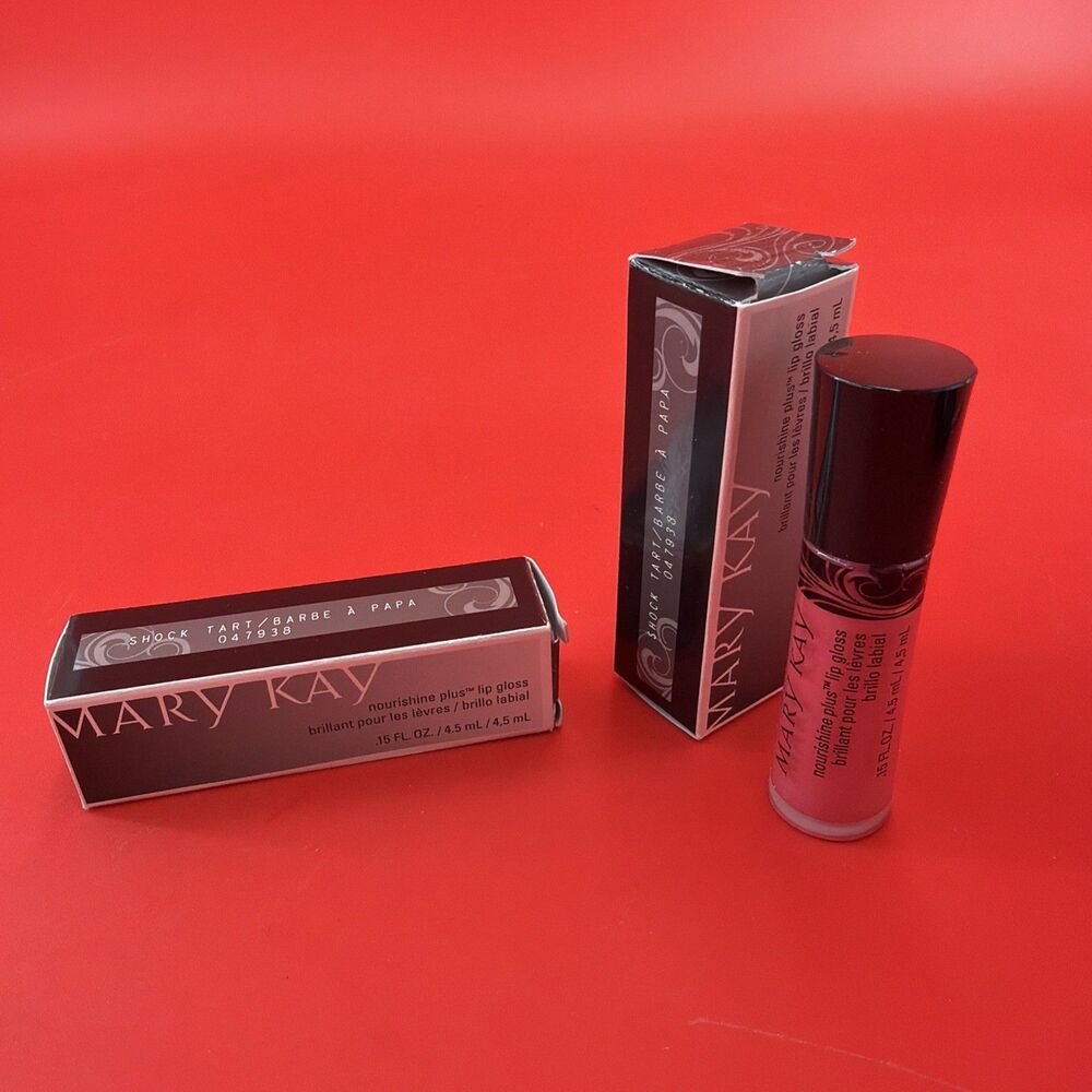 Mary Kay Nourishine Plus Lip Gloss Shock Tart #047938 Full Size LOT of 2 Set